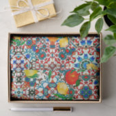 Mittelmeerfliesen,Mosaik,Zitrone,Sommerkunst Seidenpapier (Geschenk)