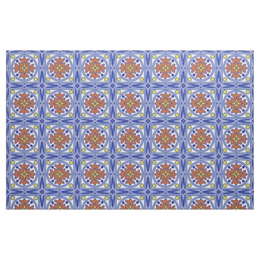 Mittelmeerfliesen-Muster Stoff (Fat Quarter (45,7 x 55,9 cm))