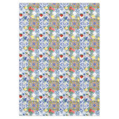 Mittelmeerfliesen, Zitronen, Blume, Majolika, Tischdecke (Vorderseite)