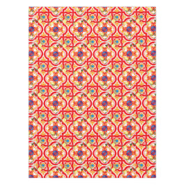 Mittelmeerfliesen, Zitronen, Zitrusfrüchte, Tischdecke