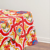 Mittelmeerfliesen, Zitronen, Zitrusfrüchte, Tischdecke (Beispiel)