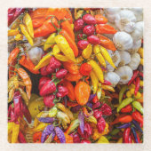 Mittelmeergeschmack Glasuntersetzer (Vorderseite)