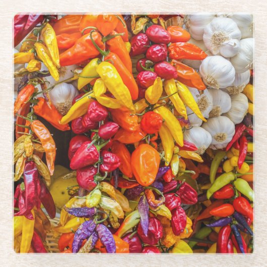 Mittelmeergeschmack Glasuntersetzer (Vorderseite)