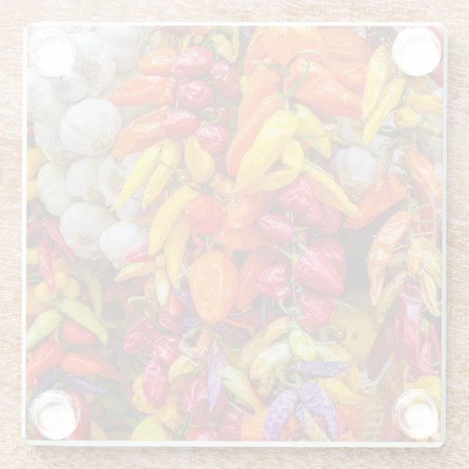 Mittelmeergeschmack Glasuntersetzer (Rückseite)