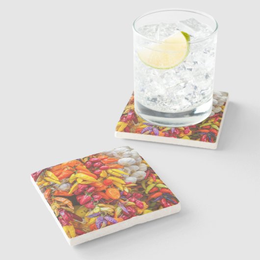 Mittelmeergeschmack Steinuntersetzer (Seitenansicht)