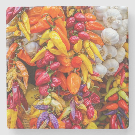 Mittelmeergeschmack Steinuntersetzer (Vorderseite)