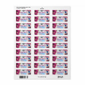 Mittelmeerinsel rosa Blumen Disco-Kugel (Vorne)