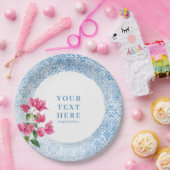 Mittelmeerkachelmuster Pappteller (Party)