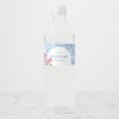 Mittelmeerkachelmuster Wasserflaschenetikett (Vorderseite)