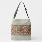 MittelmeerKeramik-dekorative Grenze irgendein Text Tragetaschen Mit Langen Trägern (Rückseite)