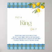 Mittelmeerklilippen setzen auf das Brautparty Poster (Vorne)