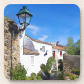 Mittelmeerkollektordorf Getränkeuntersetzer (Vorderseite)