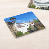 Mittelmeerkollektordorf Rechteckiger Pappuntersetzer (angewinkelt)