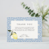 Mittelmeerküste Amalfi Vielen Dank Dankeskarte (Stehend Vorderseite)