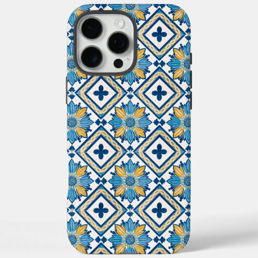 Mittelmeerküste-Charm Blumenmuster Case-Mate iPhone Hülle (Rückseite)
