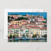 Mittelmeerküste Italien Dorf und Hafen Postkarte (Vorne/Hinten)