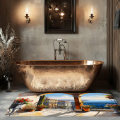 Mittelmeerküste Italienischer Balkon Badematte