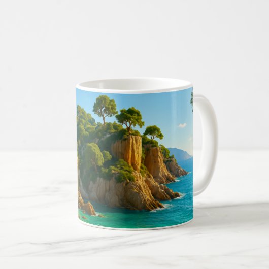 Mittelmeerküste Kaffeetasse (VorderseiteRechts)