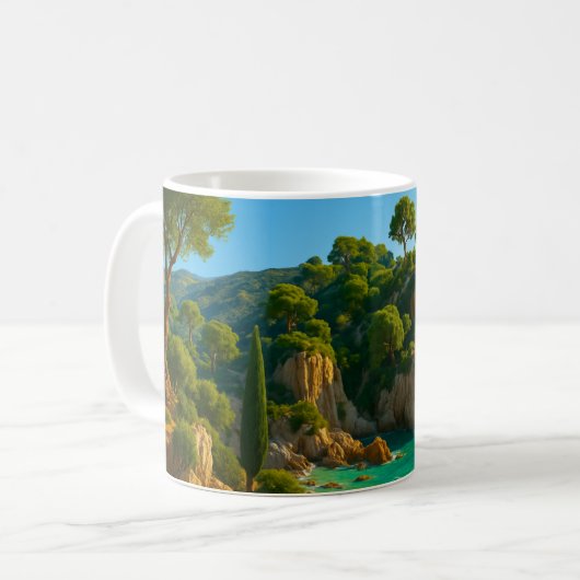 Mittelmeerküste Kaffeetasse (Vorderseite Links)