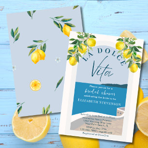 Mittelmeerküste La Dolce Vita Brautparty Einladung