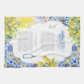 Mittelmeerküste | Limoncello Recia Geschirrtuch (Horizontal)