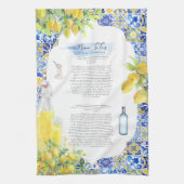 Mittelmeerküste | Limoncello Recia Geschirrtuch (Vertikal)