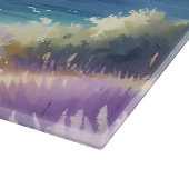 Mittelmeerküste mit Segelbooten Schneidebrett (Ecke)