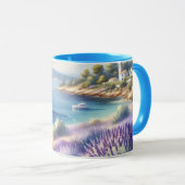 Mittelmeerküste mit Segelbooten Tasse (VorderseiteRechts)