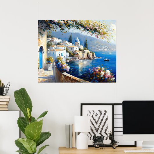 Mittelmeerküste Poster (Heimbüro)