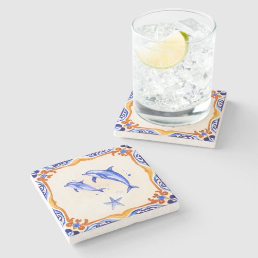 Mittelmeerküste Steinuntersetzer (Seitenansicht)