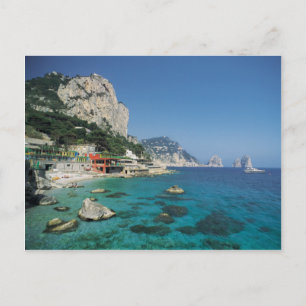 Mittelmeerküstenstrand in Italien Postkarte