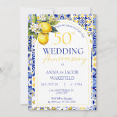 Mittelmeerlemon 50. Hochzeitstag Einladung (Vorderseite)