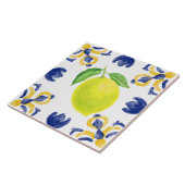 Mittelmeerlemon Blau und Gelb Fliese (Seite)