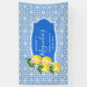 Mittelmeerlemon-Brautparty Banner (Vertikal)