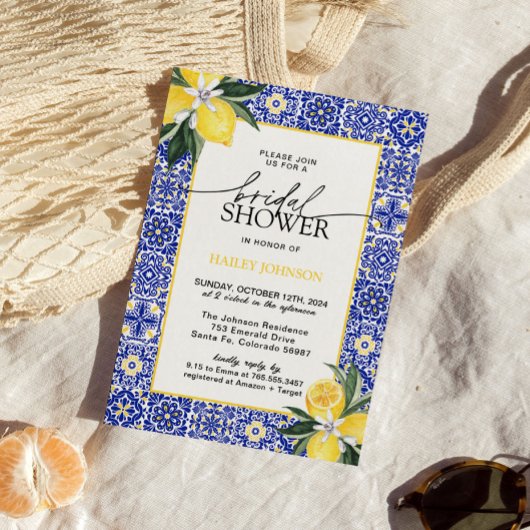 Mittelmeerlemon Brautparty, Hauptpresse Einladung