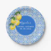 Mittelmeerlemon-Brautparty Pappteller (Vorderseite)