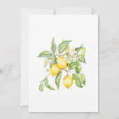 Mittelmeerlemon Citrus Hochzeitseinladung Einladung (Rückseite)