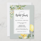 Mittelmeerlemon Elegantes Citrus Brautparty Einladung (Vorderseite)