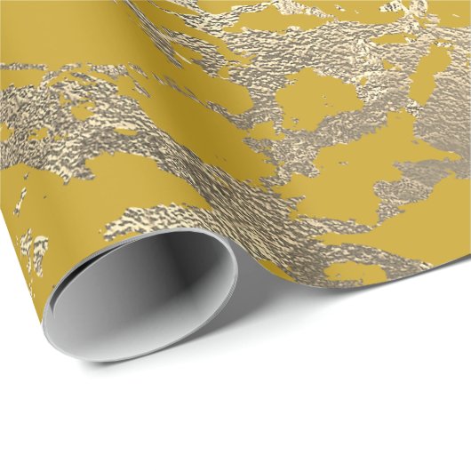 Mittelmeerlemon Foxier Gold Marmor Shiny Glam Geschenkpapier (Rolleneckpunkt)