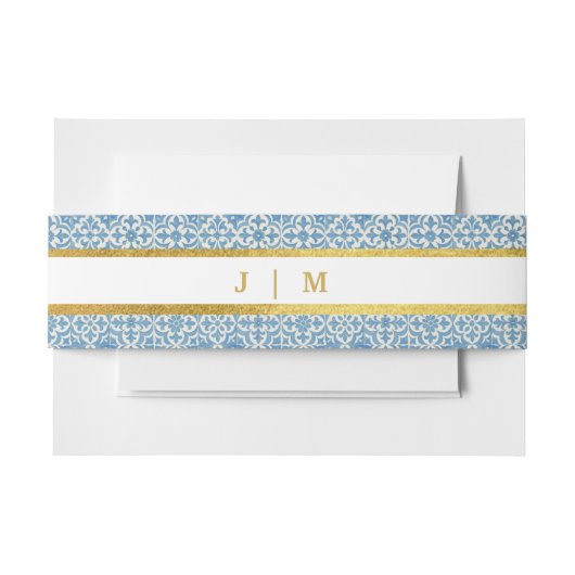 Mittelmeerlemon und Blauer Tile Einladungsbanderole (Vorderseite Beispiel)