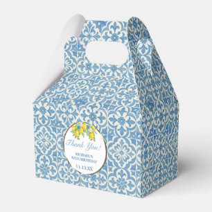Mittelmeerlemon und Blauer Tile Geschenkschachtel