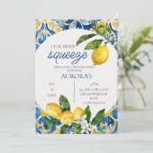 Mittelmeerlemon - unser Hauptqueeze zum Geburtstag Einladung (Stehend Vorderseite)