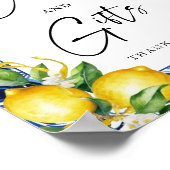 Mittelmeerlemonen Brautparty Karten und Geschenke Poster (Ecke)