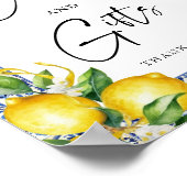 Mittelmeerlemonen Brautparty Karten und Geschenke Poster (Ecke)