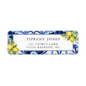 Mittelmeerlemonen Brautparty Rücksendeadresse (Vorne)