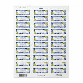 Mittelmeerlemonen Brautparty Rücksendeadresse (Vorne)