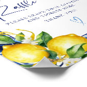 Mittelmeerlemonen Brautparty Windeln Poster (Ecke)