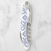 Mittelmeerlemonen Hochzeit mit blauen Mosaiken Kellnermesser (Rückseite)