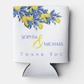 Mittelmeerlemonen-Hochzeit-Vielen Dank Dosenkühler (Vorderseite)