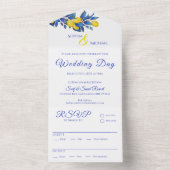 Mittelmeerlemonen-Hochzeiten- All In One Einladung (Innen Boden)